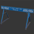 Blue Industrial Support Stand With White Stripes Length 1000mm Load Capacity 1.5 Ton