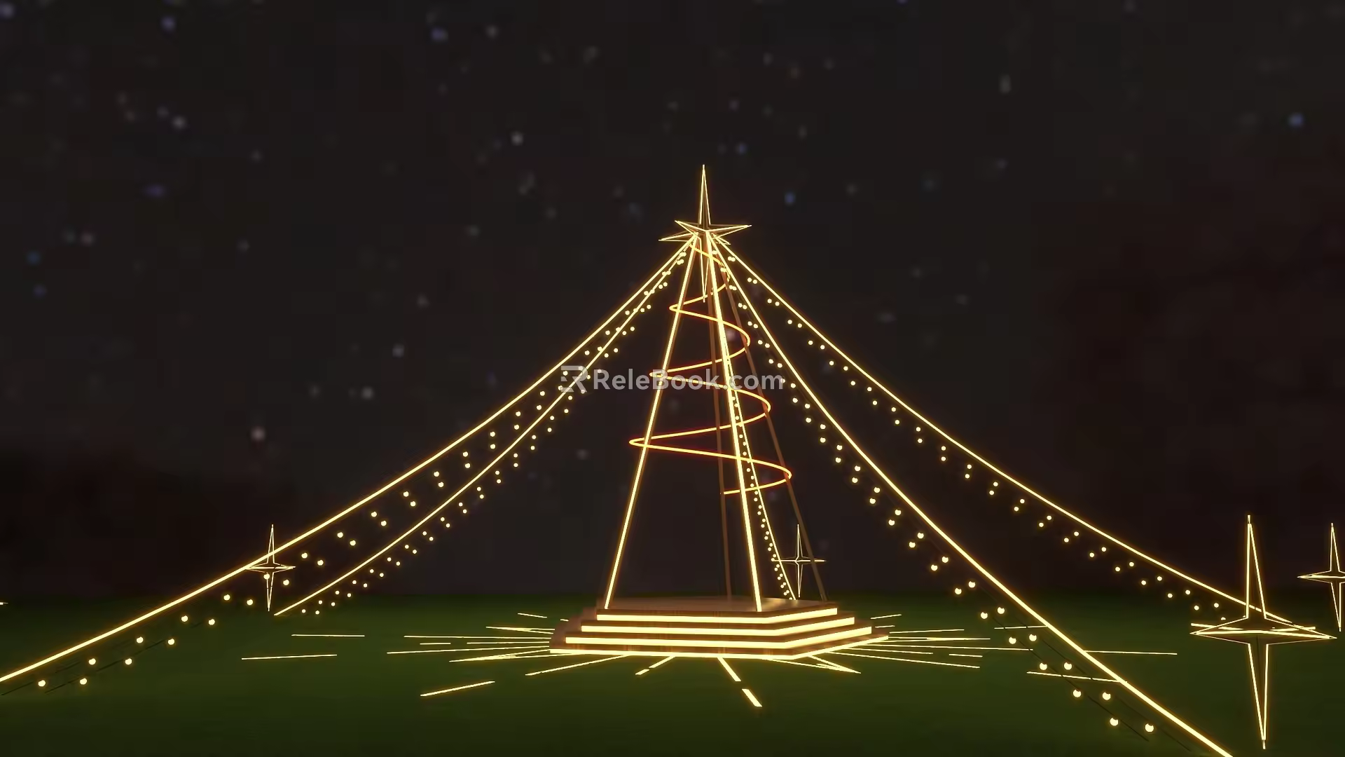 Christmas Star Market Stage Card Point Ana Ambience Sense Stage Card Point Market Stage Card Point 3d model