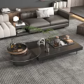 Modern Coffee Table Square Coffee Table Alphabet Coffee Table Solid Wood Coffee Table Coffee Table Ornaments 3d model