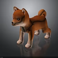 Cute Shiba Inu 3D Model With Realistic Fur And Standing Pose