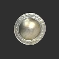 Ancient Metal Weapon Component With Circular Ornate Decorative Edge Design