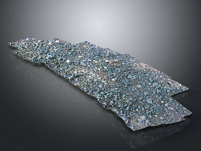 Textured Ground Surface With Sparkling Crushed Stone Particles And Gray Tone 3d model