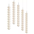 Modern Stylish White Sphere Multiple Hanging Chandelier For Home Interior Decor 3d model