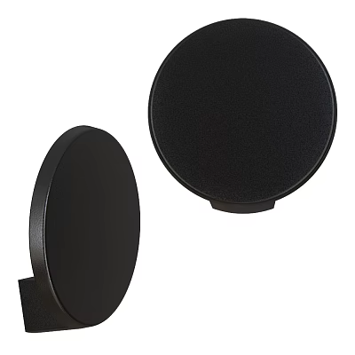 Black Round Modern Sleek Wall Hooks For Home Decor Design 3d model