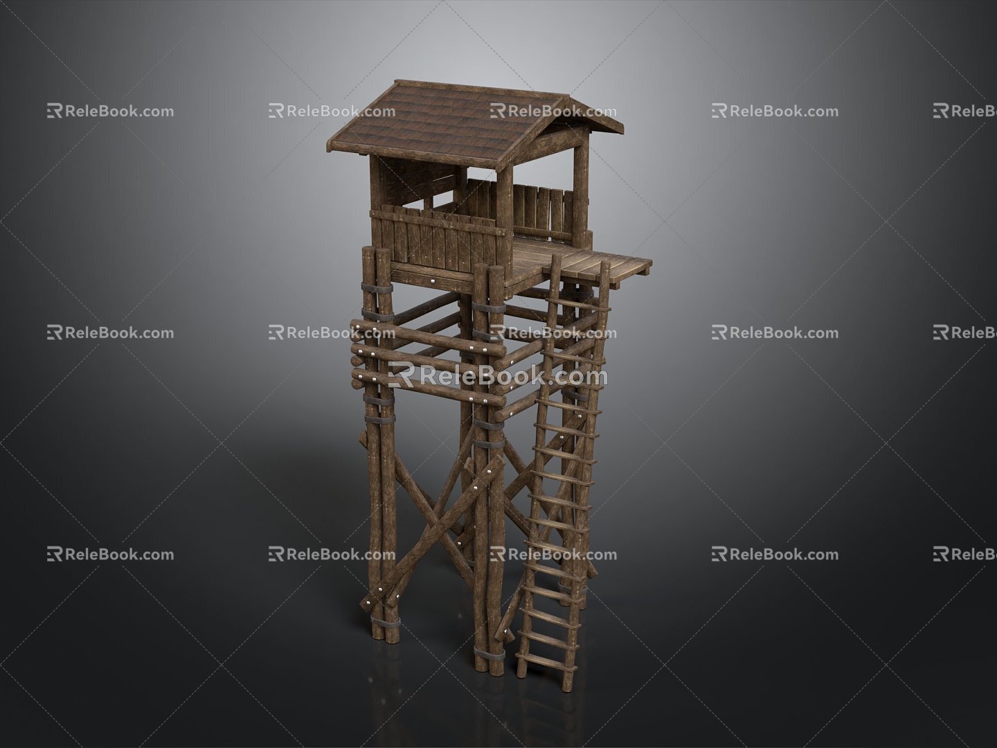 Tower defense sentry tower tower air defense watchtower observatory observatory observatory tower loft 3d model