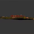 Miniature Landscape Model Scene With Green Grass Colorful Plants And Long Structure