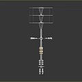 Cartoon Scene Of Spacecraft With Solar Panels And Mechanical Structure In