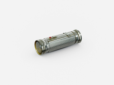 Old flashlight old objects 3d model