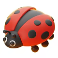 Cute Red And Black Spotted Reptile Lizard Cartoon Character Design