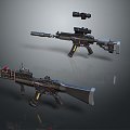 Modern Sniper Gun Sight Sniper Rifle Sci-Fi Sniper Rifle 3d model