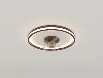 Modern Middle Style Bedroom Fan Light 3d model