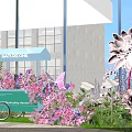 Nature One Everyday Design Photo Check-in Spot With Green Notebook 3D Lotus Bee And Plants
