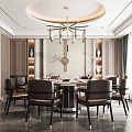 New Chinese Restaurant Room 3d model