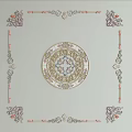 Intricate Decorative Ceiling Carving With Circular Central Pattern And Floral Border Motifs 3d model