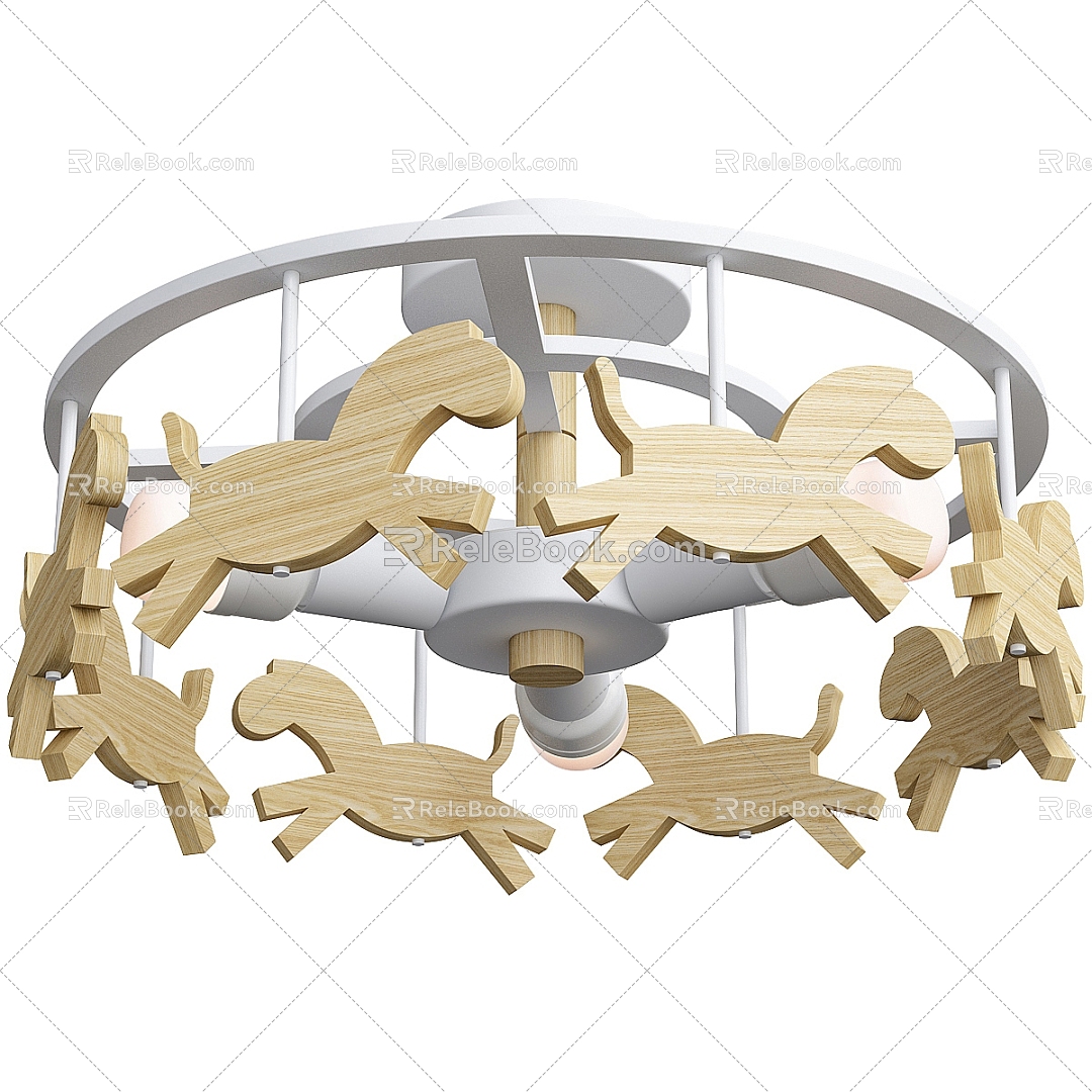 Modern children's chandelier 3d model