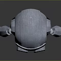 Animated Robot Game Movie Character 3D Model With Silver Body Yellow Eyes And Mechanical Design