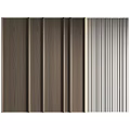 Modern Wall Decor Design With Vertical Wooden And Metallic Striped Panels For Home Interior