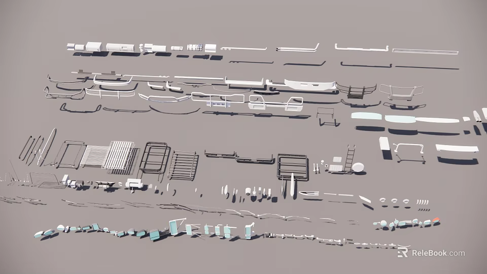 Various Building Components for Architectural Design and Construction Projects 3d model