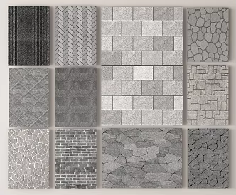 Modern Style Building Material Green Brick Splicing Wall Material 3d model