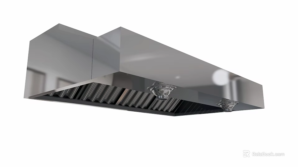 Stainless Steel Kitchen Range Hood Modern Design Efficient Ventilation And Sleek Finish 3d model 