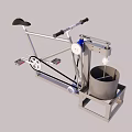 Manual Operated Mechanical Device With Metal Frame Seat Pedals And Mixing Bucket