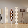 Middle style floor lamp 3d model