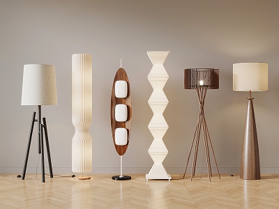 Middle style floor lamp 3d model