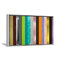 Colorful Vertical Stripes Framed Artwork With Vibrant Hues For Wall Decor