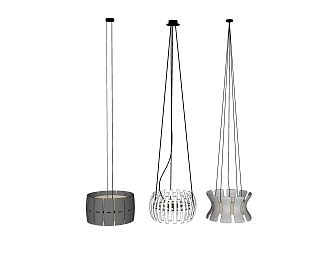 Modern chandelier fashion simple metal chandelier combination 3d model