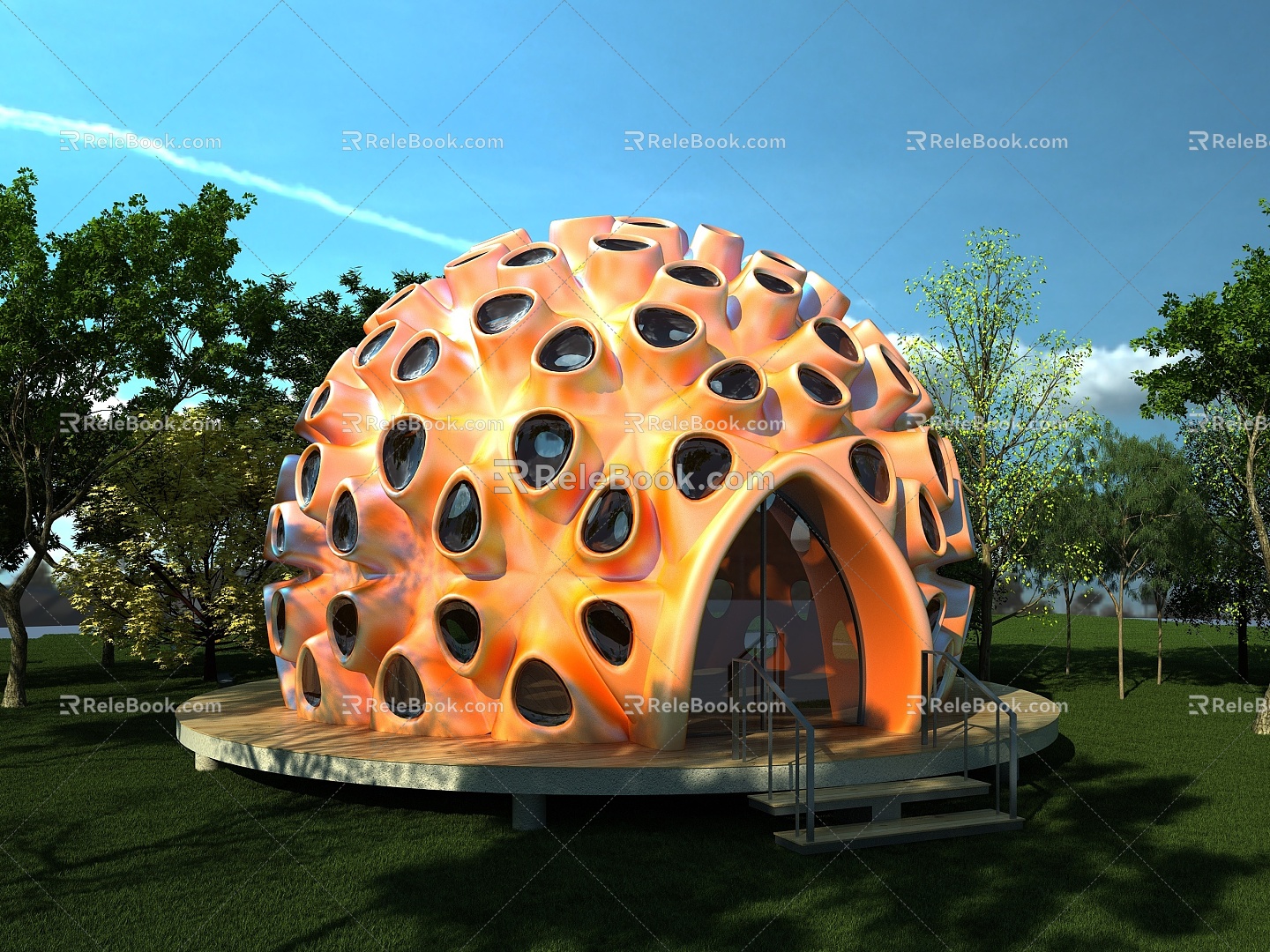 Modern Homestay Homestay Spherical Bubble House 3d model