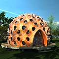 Modern Homestay Homestay Spherical Bubble House 3d model