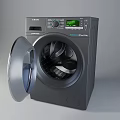 Samsung Black Front Load Washing Machine With AddWash EcoBubble And Digital