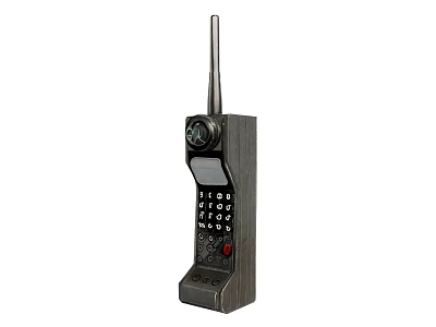 Vintage Mobile Phone With Antenna Numeric Keypad And Small Display Classic Design 3d model