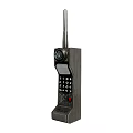 Vintage Mobile Phone With Antenna Numeric Keypad And Small Display Classic Design