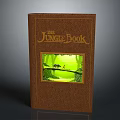 The Jungle Book Cover With Brown Design Golden Title And Green Jungle Illustration