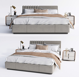 Modern Double Bed 3d model