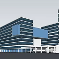 Modern Office Building Exterior With Glass Facade Multiple Floors And Contemporary Design