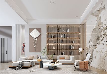 modern living room 3d model