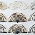 New Chinese style fan wall decoration combination 3d model