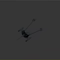Detailed 3D Model of Wheeled Military Artillery Cannon with Gray Finish
