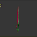 Red And Gold Long Blade Weapon With Modern Design And Shiny Finish