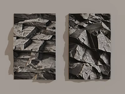 Rock pendant wall decoration 3d model