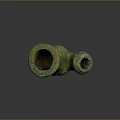Ancient Green Hand Carved Sculpture With Glossy Texture And Curved Design Details