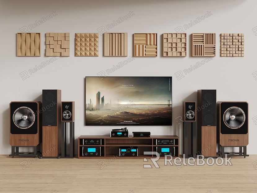 HIFI speaker sound-absorbing board combination speaker TV amplifier cabinet subwoofer diffuser board sound-absorbing board model