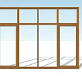 Modern Casement Window With Wooden Frame And Clear Glass Panes Design