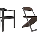 Modern Unique Design Dining Chairs With Wooden Frame And Leather Seats