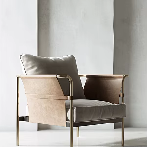 Light Luxury Sofa Chair Single Sofa 3d model