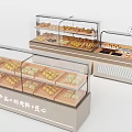 Modern Dessert Bakery Showcase Cake Shop Shelf 3d model