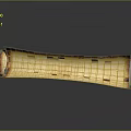 Curved Bone Shaped Object With Light Beige Surface And Dark Roasted Edges