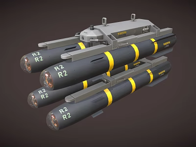 modern missile anti-tank missile 3d model